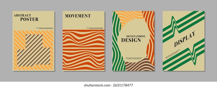 Abstract background template layout design.  Set of a vintage retro creative template vector illustration.  Design for book cover, brochure, poster, banner, handbill, flyer, marketing, business
