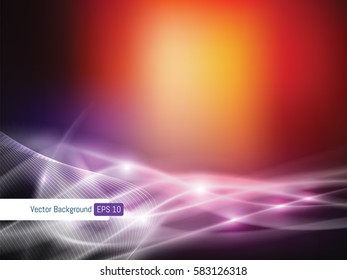 Abstract background template lights defocused in motion in vector