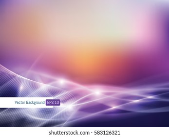 Abstract background template lights defocused in motion in vector