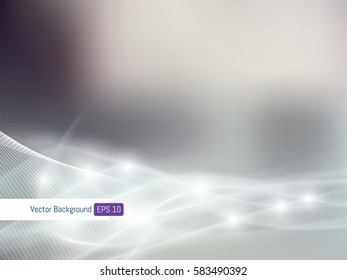 Abstract background template lights defocused in motion in vector