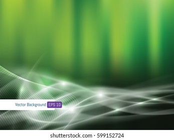 Abstract background template lights defocused in motion in vector