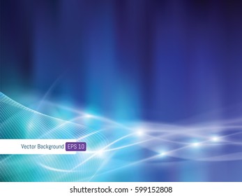 Abstract background template lights defocused in motion in vector