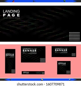 Abstract  background template with line concept on black color