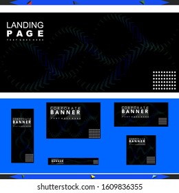 Abstract  background template with line concept on black color