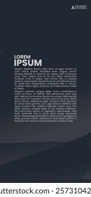 Abstract background template with linear design for business and web layout. A graphic with a dark background and light text box centered on a banner.