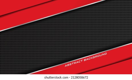 Abstract background template. Minimalist abstract metallic red black frame layout design tech innovation concept background
