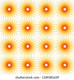 Abstract background template with multiple yellow sun icon