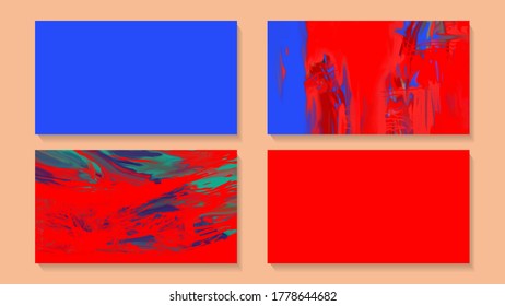 Abstract background template with oil paint vector.