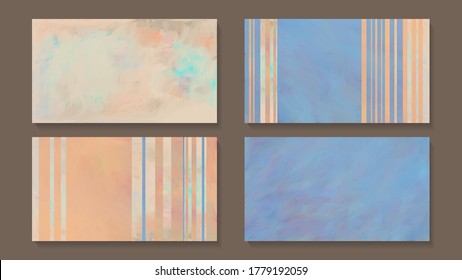 Abstract background template with oil paint vector.