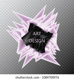 Abstract background template. Paper geometric polygon and triangle shapes explosion. Dynamic colorful backdrop,Vector illustration.