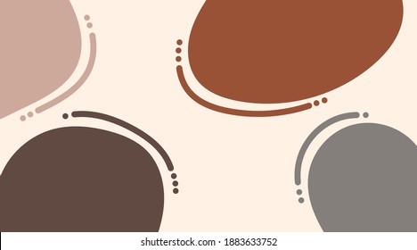 Abstract background template. round with stripes. botanical style design. vector illustration.