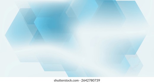 abstract background template science simple  presentation. Hexagonal shape with blue and soft color good modern. 
