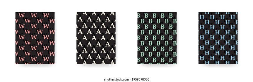 Abstract background template set. Vector illustration. Poster or banner collection on white background.