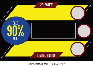 abstract background template in the style of geometric shapes with banner concept for selling goods with special offers