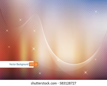 Abstract background template in vector bright wavy shape for corporate business