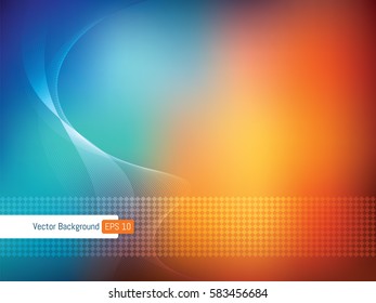 Abstract background template in vector bright wavy shape for corporate business