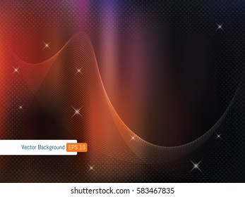 Abstract background template in vector bright wavy shape for corporate business