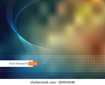 Abstract background template in vector bright wavy shape for corporate business