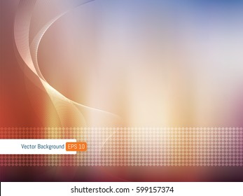 Abstract background template in vector bright wavy shape for corporate business