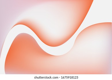 Abstract background template vector  design with 3D  fluid elements. Soft gradient illustration with pastel colors