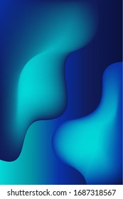 Abstract background template vector  design with 3D  shapes. Gradient illustration with blue colors