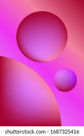 Abstract background template vector  design with 3D  shapes. Gradient illustration with red, pink colors