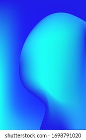 Abstract background template vector  design with 3D  shapes. Gradient illustration with blue colors