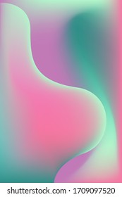 Abstract background template vector  design with 3D  shapes. Gradient illustration with neon colors