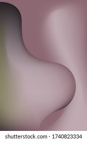 Abstract background template vector  design with 3D  shapes. Gradient illustration with  soft pastel colors
