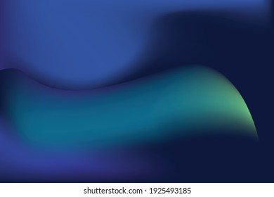 Abstract background template vector design with 3D  shapes. Gradient illustration with dark blue, mint colors