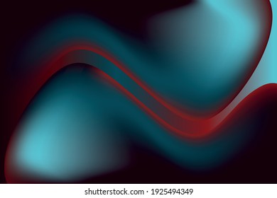 Abstract background template vector design with 3D  shapes. Gradient illustration with neon colors