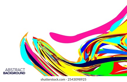 ABSTRACT BACKGROUND TEMPLATE. VECTOR ILLUSTRATION, VIBRANT MARBLING. COLORFUL BACKDROP. PSYCHEDELIC PAINT ABSTRACTION. MARBLE PATTERN