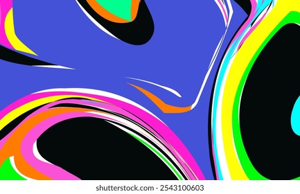 ABSTRACT BACKGROUND TEMPLATE. VECTOR ILLUSTRATION DESIGN STYLE, VIBRANT MARBLING. COLORFUL BACKDROP. PSYCHEDELIC PAINT ABSTRACTION. MARBLE PATTERN