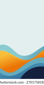 Plantilla de fondo Abstractas con tonos naranja cálido y azul marino fresco.