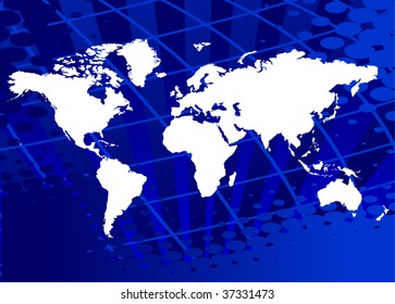 Abstract background template with world map