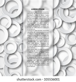 Abstract background. Template for your business with circles drop shadows. EPS10 vector