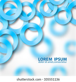 Abstract background. Template for your business with circles drop shadows. EPS10 vector