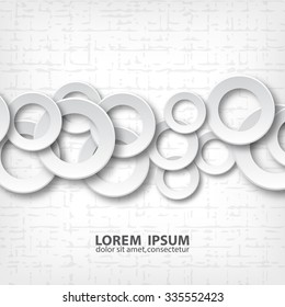 Abstract background. Template for your business with circles drop shadows. EPS10 vector