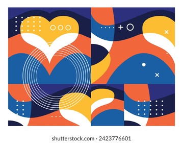 plantillas de fondo abstracto colección geometría elegante color brillante