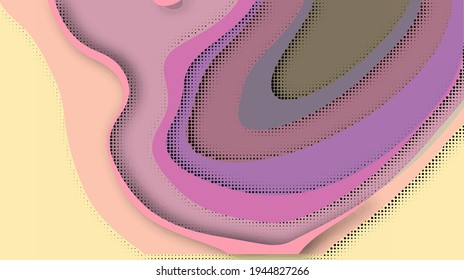 Abstract background templates for websites, banners, business cards, invitations.paper cut style and halftone.Eps10 vector illustration.