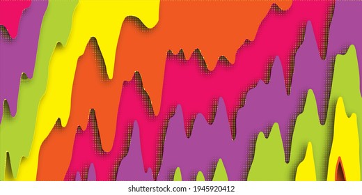 Abstract background templates for websites, banners, business cards, invitations.paper cut concept illustration.halftone.