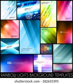 Abstract background templates for your colorful flyers or business cards.