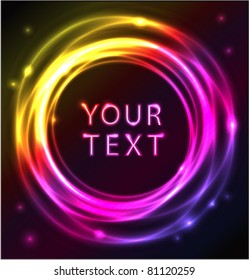 Abstract background template.Yellow, red, magenta, purple, blue color