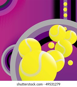 Abstract  background with tennis balls.