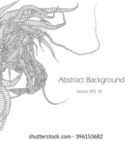 Abstract  background with tentacles  - vector illustration 