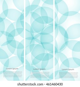 Abstract background with text and circles