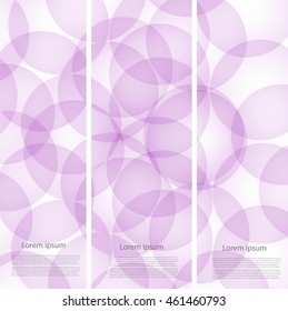 Abstract background with text and circles