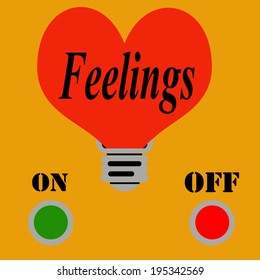 Abstract background with text Feelings