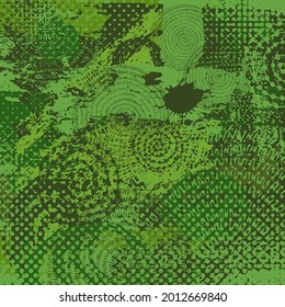 Abstract background for text. With handmade items. Abstract frame made of brush strokes. Vector illustration