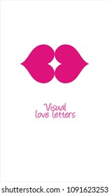 abstract background with text love, valentine card